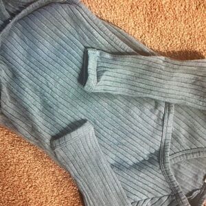 Kate Quinn Blue Ribbed Kids Top